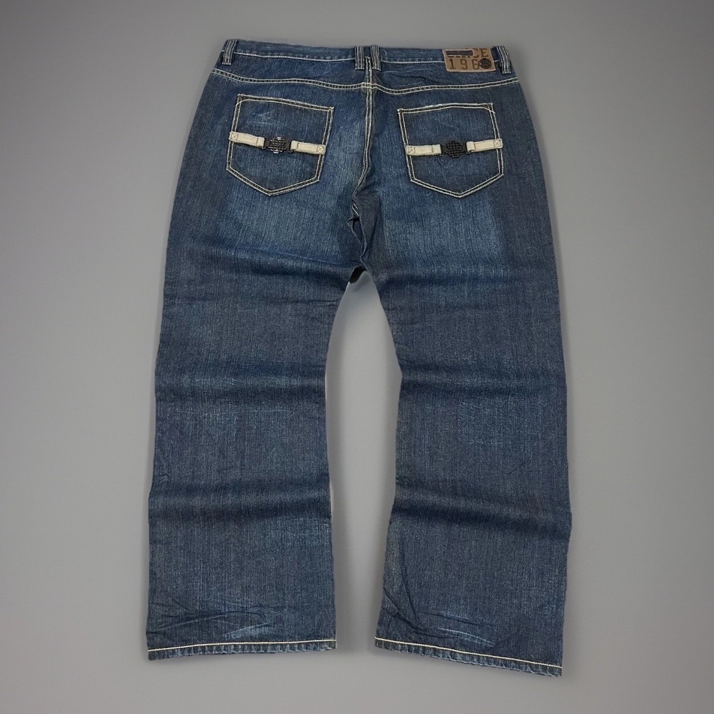 Coogi Australia Dark Wash Baggy Rapper Y2K Style Mens Jeans Plus Tall 44x35